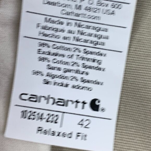 Carhartt Relaxed Fit Khaki Shorts Men's Size 42 - Picture 5 of 7